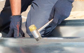 The Down metal flat roofing repairs